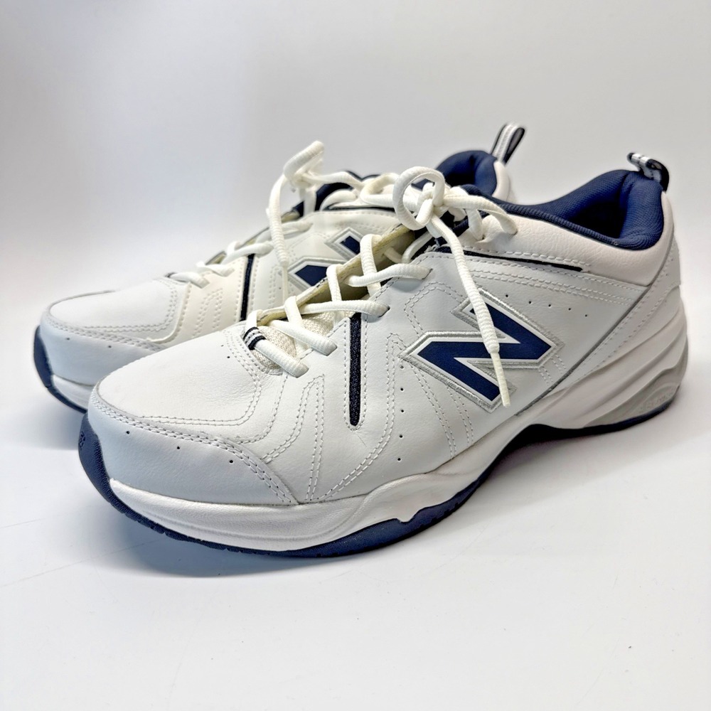 New Balance 619 Sneaker Shoe Men 11‎ 4E Extra Wide White Navy Blue MX619WN Dad